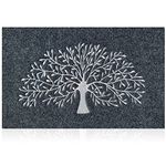 AOAOPQ Door Mat Tree Of Life for Indoor and Outdoor, 60 x 90 Cm Grey Door Mats Indoor, Washable Barrier Mat Absorbent Inside Entrance Rug Floor Mat for Entryway, Patio, Indoor, Outdoor