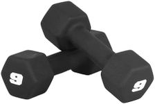 CAP Barbell Neoprene Dumbbell Weights, 9 lb Pair, Black