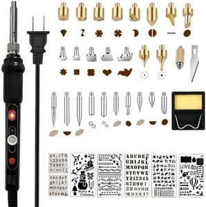 Wood Burning Kit,Wood Burning Tool with Adjustable Temperature 200~450°C, Professional Wood Burning Pen for Embossing Carving DIY Adults Crafts Beginners