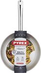 Pyrex Frying Pan Master Stainless Steel for Induction, Electric, Gas and Ceramic Glass Hobs, ‎Cookware, Kitchen (28cm Pyrex Master Frying Pan), MX24BFX/HDL, Silver