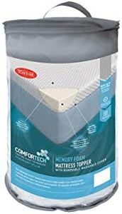 Tontine Comfortech Memory Foam Mattress Topper, Queen Bed