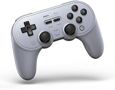 8BitDo Pro 2 Bluetooth Controller for Switch, PC, Android, Steam Deck, Gaming Controller for iPhone, iPad, macOS and Apple TV (Gray Edition)