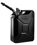 Wavian USA Authentic NATO Jerry Can and Spout System - Rust-Proof, EPA & CARB Compliant, Black, 20 Litre, Wavian 5 Gallon Gas Cans for Gasoline