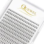 QUEWEL Lash Clusters 240Pcs Individual Lashes 10D 0.10C Curl Mix8-14mm Cluster Lashes Practical Soft Comfortable DIY Lash Extensions Lasting Enlarged Eyes (10D 0.10C MIX8-14)