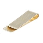 MYADDICTION Gold Brass Mens Fashion Money Clip Purse Wallet Card Cash Holder Clip Gold