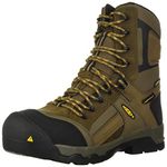 KEEN Utility Men’s CSA Davenport 8” 200G Composite Toe Waterproof Work Boot Construction Boot, Dark Earth/Inca Gold, 7.5 D (Medium) US