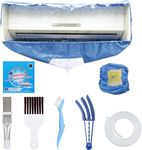 VARELLI Mini Split Cleaning Kit，Split Air Conditioner Cleaning Cover Waterproof Air Conditioning Service Bag with Drainpipe and Support Plates Wall Mounted Dust Washing AC Clean Kit Use