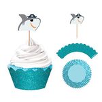 Amscan 140260 - Ahoy Baby's 1st Birthday Party Cupcake Kit - Picks, Wraps & Baking Cups - 24 Pack