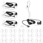 Zeadio 3.5mm RECEIVER/LISTEN ONLY Surveillance Headset Earpiece with Acoustic Tube and Earmold Earpiece for Smartphone, Two-Way Radios, Transceivers and Radio Speaker Mics Jacks (Pack of 4)