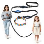 HOOMTREE Safety Waist Leash Harness for Kids with Autism, Hands-Free Waist Belt Link with 3 Padded Handles and Durable Bungee, Secure Public Walking for Special Needs ADHD/ASD Autistic Children