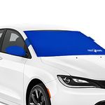 FrostGuard Plus | Winter Windshield Cover for Ice and Snow, Standard Size (Indigo) - Built-in Security Panels, Wiper Blade Coverage + Mirror Covers - Fits Standard Size Cars, 59 x 41 Inches