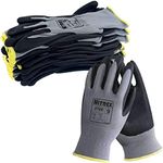 NITREX 270E Work Gloves – Pack of 10 | Safety Gloves with Enhanced Grip | Protective Workwear for Various Workplace Hazards | Size 9