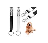 2 Pack Dog Whistle, Dog Whistles for Recall, Ultrasonic Stop Barking Silent, Adjustable Dog Training Whistle, with Lanyard