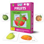 The Book Tree Bright Brain Fruits 48 Piece Jigsaw Puzzle for Preschoolers, Educational Toy for Learning Fruits, Gifts for Kids Ages 3 to 6 by Majestic Book Club