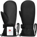 Odtmger Snow Mittens Waterproof Winter Ski Warm Gloves 3M Cotton Lined, Perfect for Couples & Family Winter Adventures
