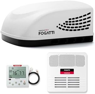 FOGATTI RV Air Conditioner 15000 BTU, Ducted RV AC Unit, Rooftop AC Unit RV, All in One Unit, Easy Install, Quiet AC, For Camper, 115V (Ducted, White)