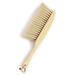 SANGDA Hand Broom,Dusting Brush Bench Brushes Counter Duster Hand Brush with Wood Handle for Counter Hand Woodworking Gardening Furniture Drafting Fireplace Cleaning Sweeping(Yellow)