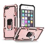 EYZUTAK Case for iPhone 6 Plus iPhone 6S Plus, Military Grade Protective Phone Case with Magnetic Car Mount 360 Degree Rotation Metal Finger Ring Holder Magnet Car Holder Shockproof Case - Rose Gold