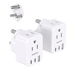 US to India Plug Adapter, Type D Pl