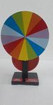 AI-Newton Color Disc, 6” Disc with Rotating Wheel on Stand/With Wooden Base/for physics lab experiment