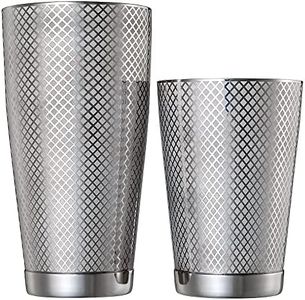 Barfly Diamond Lattice Shaker Set, Stainless Steel