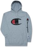 Champion Hoodie for Men Big And Tall Mens Oversized Pullover Fleece Sweatshirt Heather Grey