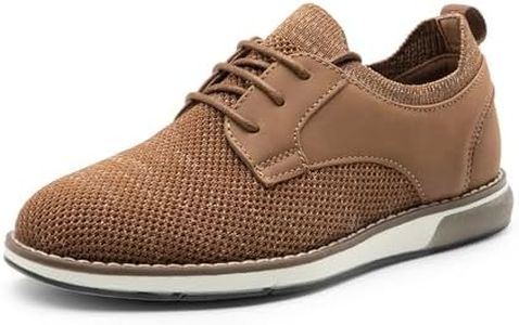 Bruno Marc Boy's Mesh Casual Dress Oxford Breathable Uniform Shoes,Size 5 Big Kid,Brown-3,SBOX2403K