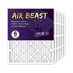 AIRx Filters 20x25x1 Air Filter MERV 11 Pleated HVAC AC Furnace Air Filter, Air Beast 6-Pack Made in the USA