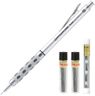 Pentel GraphGear 1000 Premium Mechanical Drafting Pencil Set with Refill Leads and Refill Erasers, Retractable, For Students, Architects, Engineers, Artists, 0.5mm Medium Point, 1 Pack