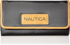 Nautica Women's The Perfect Carry-All Money Manager Wallet Oraganizer with RFID Blocking, Black, One Size