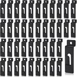 Hotop 50 Packs Slatwall Utility Notch Hook Commercial Slatwall Picture Hanger Black Slatwall Pegs for Panel Pegboard Slat Grid Shelf Hanging Display