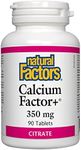 Natural Factors - Calcium Factor+®Citrate 350mg, 90 Tablets