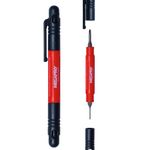 Megapro Pocket Screwdriver - 4 in 1 Screwdriver for Jewelry, Electronic & Eye Glass Repair - Pocket Tool with 2 Industrial S2 Steel Double Ended Screwdriver Bits & Pocket Clip