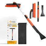 EcoNour 36″ Extendable Snow Brush and Ice Scraper for Car Windshield | 3 in 1 Snow Removal Brush with 360° Pivoting Head,Household Cleaning Tools| Brush for Car SUV, Truck Winter Car Accessories