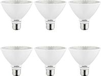 Sunlite 40979 LED Par30 Short Neck Light Bulb, Dimmable, 27K Warm White, 6 Pack