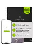 Rocketbook Fusion Reusable Digital Notebook - Smart Notepad A5 Black, 7 Styles, To Do List, Daily Journal, Weekly & Monthly Planner, with Frixion Erasable Pen, Office Gadget Reduces Paper Waste