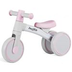 Ineffbb Baby's Balance Bike for 1-2 Year Old, Toddler Bike Ride On Toy Baby Walker with 3 Wheels for 10-24 Months Baby, First Slide Bike without Pedals for Boys Girls as Gifts, Pink