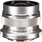 OM SYSTEM OLYMPUS M.Zuiko Digital ED 12mm F2.0 Silver For Micro Four Thirds System Camera, Compact Wide Angle lens For Starry Sky and Landscape