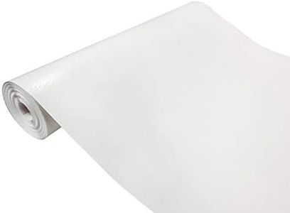 DecoMeister Vinilo Papel Adhesivo Imitacion de Cuero Blanco Para Muebles Autoadhesivo Lámina Decorativa Para Cocina Pared Armario Para Forrar Pelicula En Rollo 45 x 100 cm