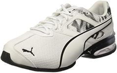 PUMA Mens Tazon 6 Cross Trainer, White/Black, 8.5