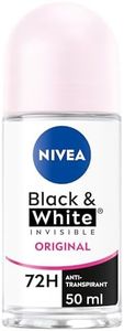 NIVEA Déodorant Bille Black & White Invisible (1 x 50ml), déodorant femme anti-traces blanches et jaunes, anti-transpirant anti odeur & humidité, protection efficace 72 h, sans alcool