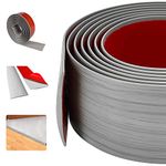 DIKEBAO PVC Floor Transition Strip Self Adhesive Laminate Floor Cover Strips Door Carpet Edge Strip Floor Edging Trim Strip Vinyl Transition Profile Laminate Flooring Joining Strips Door(Grey(50mm))