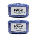 Bernat Baby Blanket Dappled Cake Wandering Blue Yarn - 2 Pack of 300g/10.5oz - Polyester - 6 Super Bulky - 220 Yards - Knitting, Crocheting & Crafts, Chunky Chenille Yarn