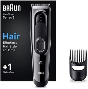 Braun Tondeuse À Cheveux Series 5 HC5310, Tondeuse Pour Coupe De Cheveux À La Maison Avec 9 Réglages De Longueurs