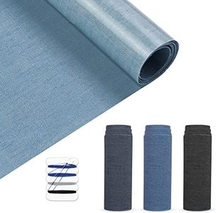 HTVRONT Iron on Patches for Clothing Repair 4 Rolls - Denim Patches for Jeans Kit 4" by 20", 4 Rolls of Iron On Denim Patches for Jeans Inside & Clothing Repair (Four Colors)