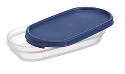 Signoraware Modular Oval Plastic Half Container, 200ml, Mod Blue