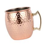 HERCHR Moscow Mule Copper Mug,19oz Moscow Mule Mugs,Hammered Copper Moscow Mule Mug Stainless Steel Lining Pure Copper Plating Cocktail Drink Mug for Cocktail