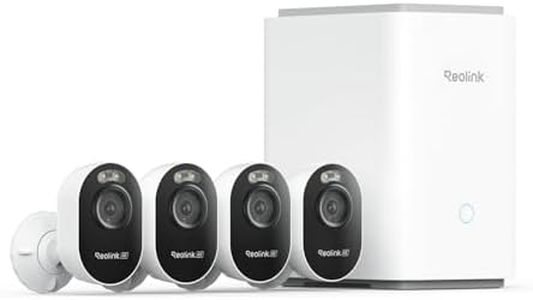 Reolink 4K Caméra Surveillance Wi-FI 6 Filaire, Détection Intelligente, Extensible jusqu'à 16 to, Vision Nocturne Couleur, Wi-FI 2,4/5GHz, Cryptage Anti-Vol, Home Hub Pro+4X Lumus Pro