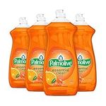 Palmolive Essential Clean Dish Soap Liquid - Orange Tangerine Scent 828ml, Pack of 4, Amazon Exclusive - Tough on Grease, Soft on Hands, Dishwashing liquid to Remove Food Particles & Grime