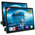 13.5 Inch Android Car Headrest Monitor for Back Seat, Wireless Phone Mirroring Touch Screen Car TV with 4K Video Decoding/WiFi/Bluetooth/HDMI/USB Rear Seat Entertainment (4G+64G with 2*Pcs)